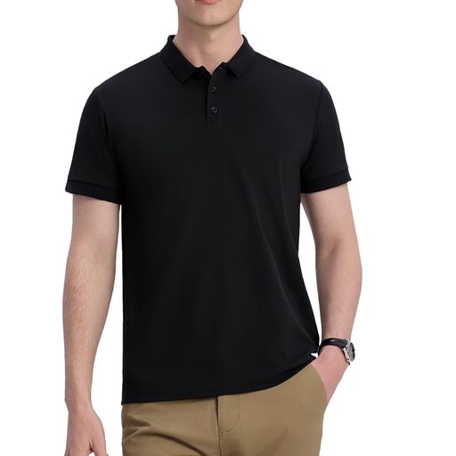 Polo Shirt - [Kayiyasu]ポロシャツメンズ半袖大きいサイズメッシュ速乾男女兼用大人用tシャツゴルフ防臭速乾通気無地カジュアルPOLOトップス通勤ビジネス対応45-110kg(XLブラック)