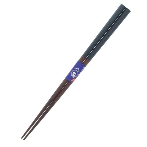 イシダ 日本製 箸 八角 ライン 木製 (天然木) 漆 先角 23cm 黒