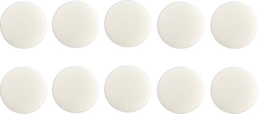 【寸法】75x65x20mm 【仕様】 刃受け 【入り数】 10個 【質量】 3g 【外寸法】 φ31mmx5.9mm