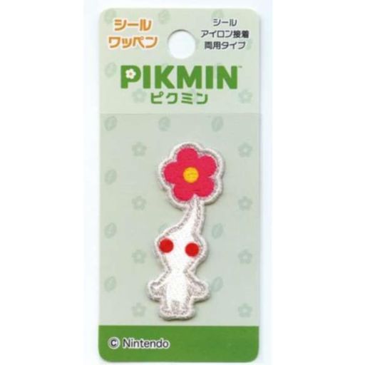 稲垣服飾 ワッペン pikumin アイロン・シール両用接着 シロピクミン PMS006