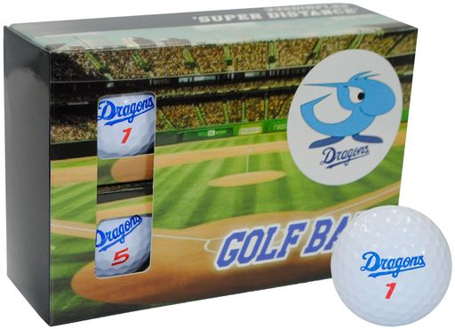 レザックス(LEZAX) 中日ドラゴンズ ゴルフボール 6個入り ホワイト CDBA-4772
