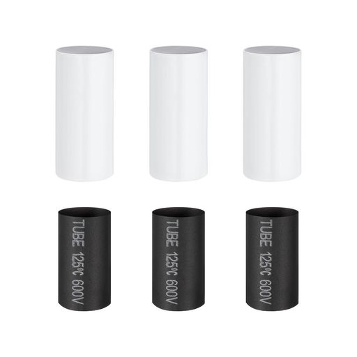 Rakuten - PATIKIL3個1.75インチのキャンドルカバースリーブ3個のメタルE12シャンデリアソケットスリーブ断熱縮小可能な難燃チューブ電球ライトベースホルダー付きランプ用ホワイト