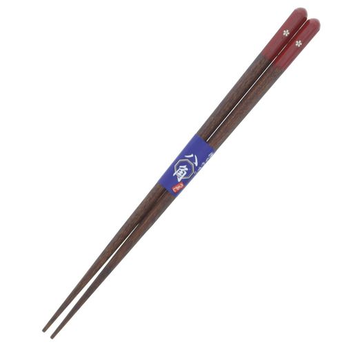 イシダ日本製箸八角桜花木製(天然木)漆先角20.5cm朱