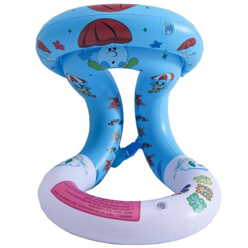 【2 色展開 &amp; 男女兼用設計】本製品はお子様用の着る浮輪として、ブルー・ピンクの計 2 色を展開し、男女問わずお使いいただけるデザインです。固定式のベストタイプを採用しているため両手解放が叶い、従来の浮き輪のように手足の動きを制限することなく、クロールや平泳ぎの水泳練習、スイミングレッスン、プールや海水浴での水遊びなど、夏のあらゆるレジャーに対応可能。お子様の水遊びデビューから夏休みの思い出づくりまで、幅広く活躍するアイテムです。 【二重空気袋で高い安全性】二重空気袋の 2 層構造を採用した安全設計が最大の魅力です。万が一外層の空気が抜けたり破損した場合でも、内層のエアバッグがしっかり浮力を維持し、お子様を水中で優しく守ります。空気入れも簡単で、2 つの空気注入口から順番に空気を入れるだけで短時間で準備が完了。厚手で丈夫な作りで耐摩擦性・耐衝撃性に優れ、長期間繰り返し使用しても空気漏れしにくく、安心してお使いいただけます。 【ロックバックルで確実固定】固定式のロックバックルを搭載し、お子様の体にぴったりフィットする設計を実現しました。