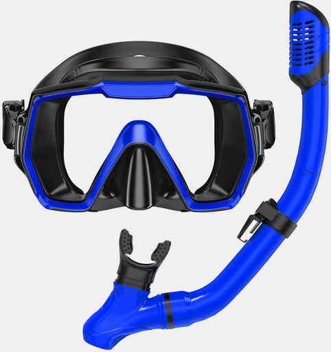 シュノーケルセット大人用シュノーケリングギア漏れ防止曇り止め強化ガラスレンズパノラマビュースイムマスクドライトップシュノーケルキットシュノーケリングスキューバダイビング…