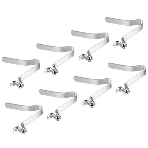 Rakuten - PATIKIL8x6mmカヤックパドルスナップ8個入りポールプッシュボタンスプリングクリップ鋼中空ボタンロッキングチューブシングルピンキャンプ用オーニングテントポール