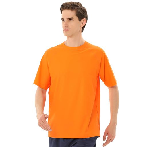 Other - [LACOFIA]メンズラッシュガード男の子半袖水着Tシャツ水陸両用ウェットスーツuvカットUPF50+明るい色大きいサイズプール海(オレンジ、XXL)