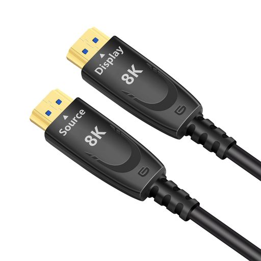 DTECH ファイバーHDMI 2.1ケーブルは、家庭ビデオ配分システム、会議室でのプレゼンテーション、教室のプロジェクション、デジタルサイネージなど、高精細ビデオ表示のニーズに適した簡単で安全な接続方法を提供しています。組み込みの高度な光学エンジンにより、高速伝送と広帯域の要件が確保され、高精細ビデオの最高画質体験を提供します。このケーブルは軽量で柔軟性があり、わずか48ミリの超小型の固定インストールの曲がり半径を持ち、リモートコンポーネントの場所での柔軟なレイアウトが可能になります。 HDMI v2.1規格に準拠し、48Gbpsの大容量バンド幅を有しています。HDMI 2.0/1.4などと下位互換です。8K@60Hz、4K@120Hz、2K@144Hz、そして10Kまでの解像度をサポート。動的HDRと12ビットカラープロセッシング技術を搭載し、超ハイビジョンの映画館のような体験と3Dビジュアル効果を確保します。DTSマスター、DTS:X、アトムス、強化型オーディオリターンチャネル(eARC)を含む最新の高ビットレート音声形式をサポートし、家庭シアターやHD会議などに最適です。