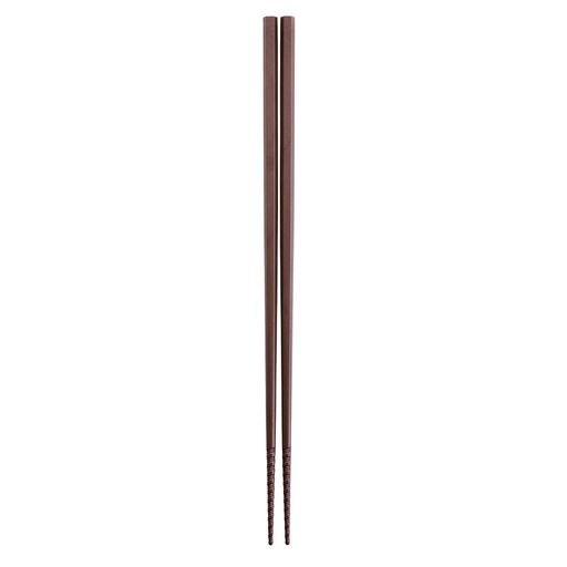 曙産業 取り箸 茶 30cm 日本製 業務用品 先端のグルグルの溝ですべらずしっかり掴...