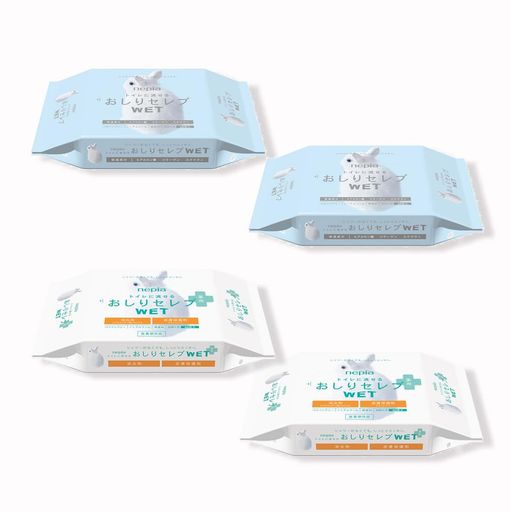 【セット品】ネピア おしりセレブWET詰替え 無香料 60枚入x2個 + おしりセレブWET...
