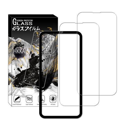 樂天商城 - 対応 保護フィルム iPhone 17e / 16e / 14 / 13pro / 13 用 ガラスフィルム (2枚) 日本旭硝子製 強化ガラス 耐衝撃性 高感度タッチ 9H 表面硬度 飛散防止 簡単貼り付け ガイド枠付き