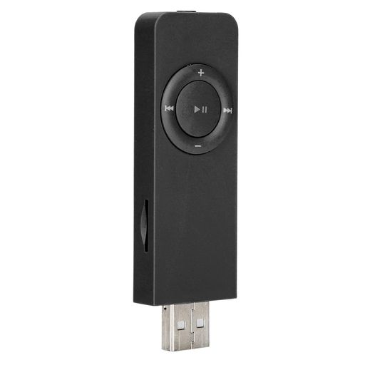 Usbmp3MP4プレーヤー、MP3音楽プレーヤーポータブル音楽メディアMP3プレーヤーと音楽を聴くためのストラップ付きのMP3プレーヤー黒(黒)