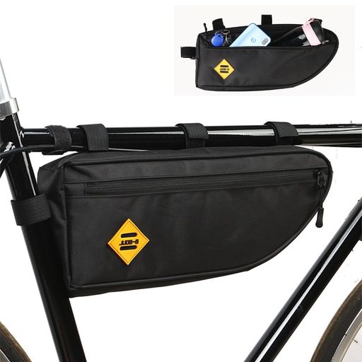 自転車フレームバッグ防水大容量自転車収納サイクル仕切り収納三角簡単装着防圧耐摩耗小物収納34.5*13*5.5CM