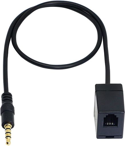 SinLoon rj9 3.5mm アダプター rj9 ヘッドセット rj9 メス - 3.5mm オス 616e 4p4c rj9 固定電話 ケーブル 電話線 trrs ケーブル 4極 ip電話 ヘッドセット コールセンタ 携帯 販売 保険 病院