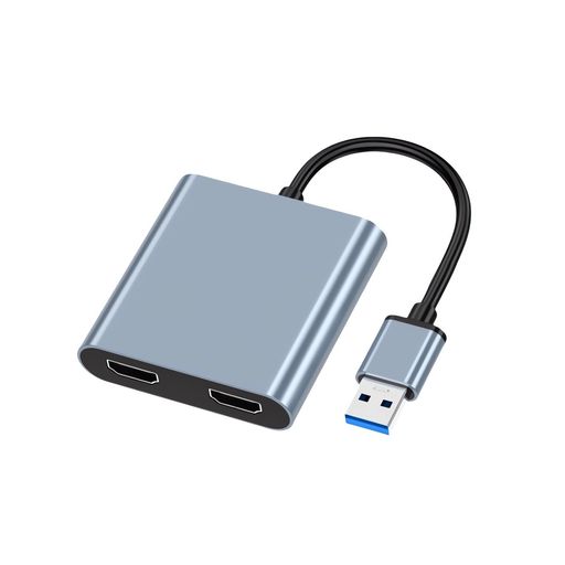 樂天商城 - USB 3.0対応デュアルHDMIディスプレイアダプタ MST USB 2HDMI 変換アダプタ US B-A ポート 拡張 1920*1080P 60Hz US B Type A から デュアル HDM Iハブ Windows、mac