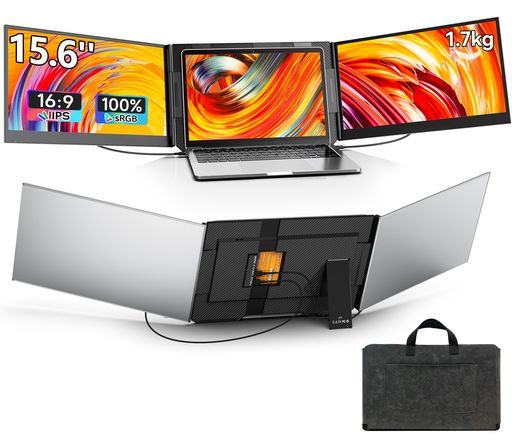 LGGST 15.6 インチ デュアルモニター トリプルモニター FHD 1080P IPSパネル搭載 180°回転&16:9アスペクト比 取り外し可能ディスプレイ ノートパソコン拡張でマルチタスク効率化 オフィス/ゲーム…