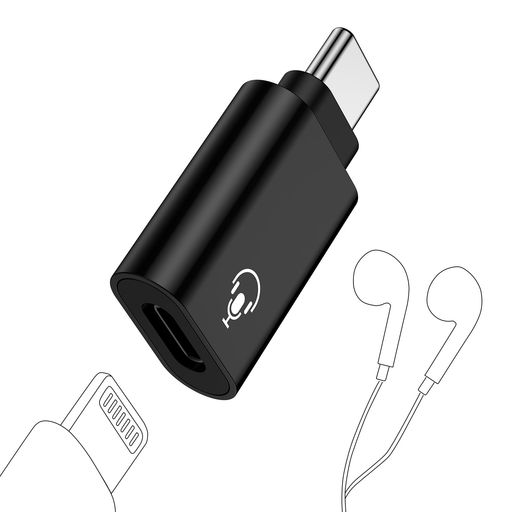 Lightning to USB-C イヤホン変換アダプター オーディオ専用 HIFI音質 音楽/通話/...
