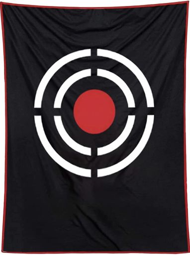 Doubleriver ゴルフ練習ネット 的 衝撃吸収 静音 アプローチ 室内 屋外 ベルベット製 1mx0.75m ブラック