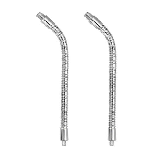 仕様: 素材: 炭素鋼; カラー: クローム; 全長: 200mm / 7.9インチ; チューブ外径: 10mm / 0.39インチ; メススレッドサイズ: 1/4"-20UNC、3/8"-16UNC; パッキングリスト: ゴースネック2本 このグースネックチューブは、標準的なUNCネジを採用しているため、ほとんどのマイクスタンド、照明器具、スマートフォンホルダー、アクションカメラに取り付けることができます。ライブストリーミング、ビデオ会議、その他柔軟な調整が必要なDIY用途に最適です。 利点:良質の炭素鋼を精密加工して作られており、高強度、優れた成形性、自由な曲げ、スプリングバックなし、静音動作、長期にわたる良好な性能といった利点があります。 使用方法:このマイクスタンドは360度回転するため、角度や高さを簡単に調整でき、最適なマイク設置が可能です。しっかりと固定するために、ネジをしっかりと締めてください。レコーディングスタジオ、スタジオパフォーマンス、ライブでのマイク設置に欠かせないアクセサリーです。 ご注意:ご購入前に、必要なネジのサイズをご確認ください。
