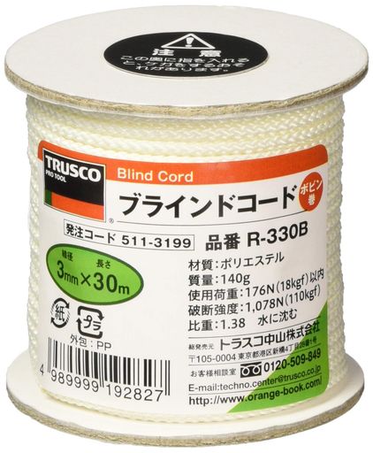 色:白 線径(mm):3 長さ(m):30 包装形態:ボビン巻 質量(g):140