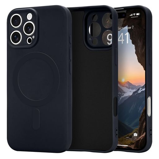 Lafunda iPhone 16 Pro Max 用 ケース MagSafe対応 TPU シリコン カバー 軽量 薄型 指紋防止 マグネット搭載 レンズ保護 耐衝撃 傷付き防止 ソフト素材 マット質感 落下防止 マイクロファイバー裏地…