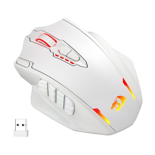 Redragon (レッドラゴン) M913 Impact Elite ワイヤレスゲーミングマウス 16000DPI 有線/ワイヤレスRGBマウス 16個のプログラム可能なボタン 45時間バッテリーとプロ光学センサー付き サイドボタン12…