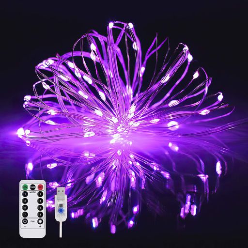 Azakka mini LED ジュエリーライト 10M 100球 パープル イルミネーションライト Pu...