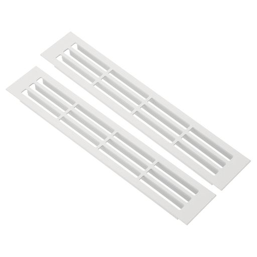 カラー:ホワイト; 材質:アルミニウム; サイズ:200 x 36 x 10.3 mm / 7.87 x 1.42 x 0.41インチ(長さ*幅*高さ); 奥行:9 mm / 0.35インチ; 内寸(開口部サイズ):176 x 30 mm / 6.93 x 1.18インチ; パッケージ内容:キックプレートベントガード 2枚 この通気口グリルカバーは良い品質アルミニウム製です。多段階酸化処理により保護表面層を形成し、防水・防錆・耐食性に優れ長期間使用可能です。小さな穴デザインで空気の流れを確保しつつゴミの侵入をブロック。取付面の滑り止めストライプによりしっかり固定され、緩みや落下を防止します。 取扱説明:簡単に取り付け可能。ベントカバーの両面に接着剤(別売)を塗布し、開口部にはめ込んで位置を調整します。開口部の表裏どちらにも取り付け可能で、見た目も美しく通気性を確保します。 用途:これらの通気口カバーはキャビネット、ウォードローブ、シーリング、ドア、壁、床、ガレージ家具などに広く使用され、最適な換気を維持し湿気を軽減します。