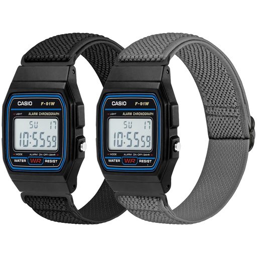 対応時計:当社の伸縮性ナイロン製時計バンドは、Casio F91/F91W/F-91W/F-91WG/F-91WM/F-91WS/ Casio F-84/Casio F-94/AE-1000/AE-1200/AE-1300, Casio A158/Casio A168/Casio W-S200H/S300//800H/H-215/W-215/216H/217H/218H/735H/736H/AQ-S810W/S800W/AEQ-110W/SGW-300H/400H/500H/MRW-200H/Casio F-108/F-108WH/F-108WHC/F-105/F-105W に対応しています。その他、ラグ幅 18mm の時計にもご使用いただけます。 強伸縮デザイン:Casio F91W バンドは、伸縮性に優れたナイロン素材で編まれており、手首周り 5.9''-9.4''(150mm-240mm)に対応。変形しにくく、昼夜を問わず長時間快適に装着できます。 快適な装着感:Casio AE-1200バンドは高品質素材を使用し、ソフトで肌に優しく、肌を傷つけません。耐久性・通気性に優れ、洗濯も可能です。