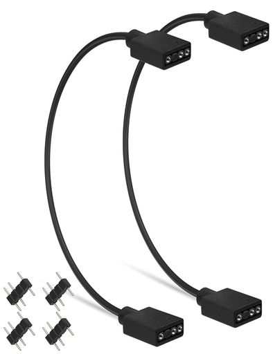 upHere ARGBファン用電源ケーブル アドレサブルLED用5V3ピンARGBヘッダーコネクタ RGBファンやLEDテープ増設用 2本