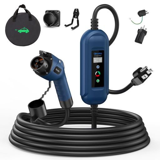 【8A/10A/13A/15A 電流調整可能|100V〜240V対応 EV充電器】Qkcabo EV充電器は、8A / 10A / 13A / 15Aの4段階電流調節に対応した電気自動車用充電ケーブルです。使用環境や家庭の電源容量に合わせて電流を選択でき、安全かつ効率的に充電が可能。対応電圧範囲は100V〜240V。※充電中は電流調整不可。設定変更時は充電を停止し、EVコネクタを抜いてから再設定してください。 【1〜10時間 充電タイマー|深夜電力を活用できる遅延充電】1〜10時間の遅延充電タイマーを搭載したEV充電ケーブル。設定した時間後に充電を開始し、充電時間を制限する機能ではありません。例えば1時間に設定した場合、1時間後に充電が開始されます。深夜電力の時間帯に合わせて効率よく充電でき、電気代の節約に貢献します。 【最大約3kW充電】200Vコンセントに直接接続することで、最大約3kWでの充電が可能です。