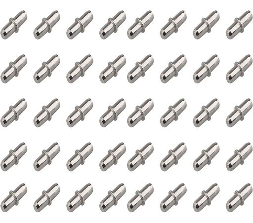 JUTOSU 棚ダボ 棚受ダボ 5mmx16mm 40本入 ダボ ダボマーカー シェルフサポートピンセット 差し込みタイプ金属製 棚受け 家具固定 棚板を支えるパーツ