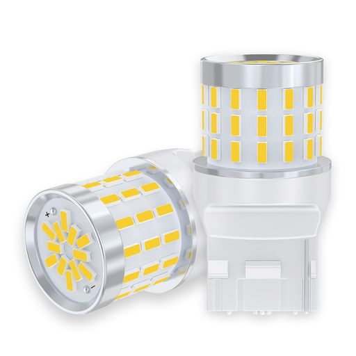 GOSMY 12V-24V車用 T20 シングル球 LED バックランプ ホワイト 爆光 54連 3014SMD ...