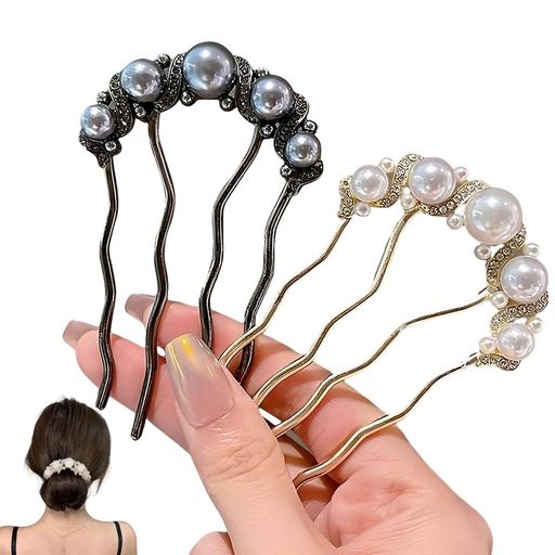 セット内容:2個セット、ヘアアクセサリー長さ9cm、カラー:ゴールド、ブラック、軽くて頭皮につけやすい。 合金製:ヘアアクセサリーは装飾用合金製です。表面は滑らかで、着け心地が良く、軽くて長時間使用できます。 洗練されたデザイン:これらのブライダルヘアコームは真珠で設計されており、波状の歯のデザインは、よく髪を保持することができ、滑らかなエッジのデザインは、あなたの手や髪を傷つけることはありません。 使い方は簡単:ヘアアクセサリーを髪に差し込むだけで、髪をしっかりと固定し、抜け落ちるのを防ぎます。サイドのコームが髪をしっかりホールドし、髪が落ちるのを防ぐので、様々なヘアスタイルを楽しめます。 幅広い用途:このパールブライダルヘアコームは、毎日の仕事、メイクアップ、洗顔、シャワーだけでなく、結婚式、プロムス、ダンス、パーティー、ディナーなど様々な場面にも適しています。素早く簡単にヘアスタイリングができます。
