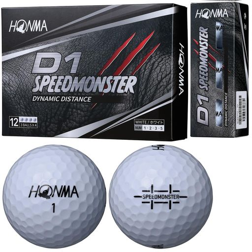 【3ダースセット】ホンマゴルフボールD1SPEEDMONSTERスピードモンスター3ダース36球入りBT2003本間HONMA/ホワイト