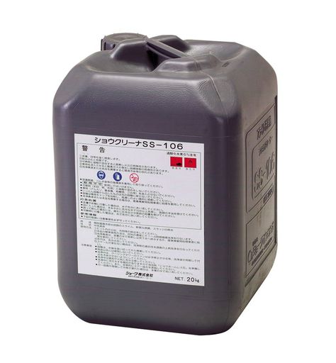 内容量:20kg 使用濃度:20~50% 用途:空調冷却水系のスライムの洗浄除去に用いる中性タイプの洗浄剤。配管を傷めず中和処理が不要。