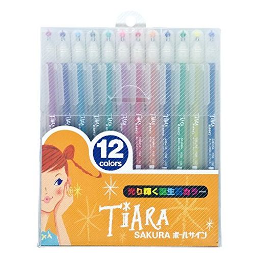 【セット色】光り輝く12種の誕生石カラー 【特長1】宝冠の意をもつ「ティアラ」 【特長2】12種の誕生石をイメージして創られた水性ゲルインキボールペン 【特長3】新開発のラメフレークをインキにミックス/宝石のようなキラキラ感が表現できる 【インク】水性顔料ゲルインキ/ボール径:1.0mm