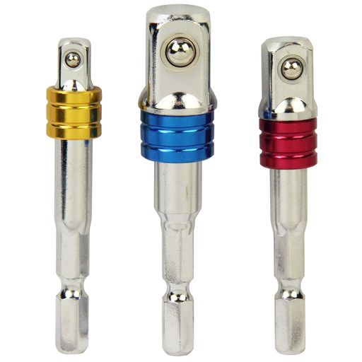 イーバリュー(E-Value) ソケットアダプターセット 3本組 差込角 6.35(1/4) 9.5(3/8) 12.7(1/2)mm用 ESA-3