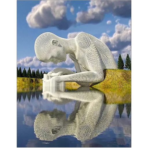 JISHSHAY ɥ  ͳѤӡ 40X50CM ɥڥƥ Žդ 5D ...