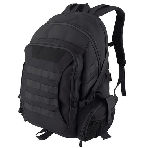[FOCUHUNTER] バックパック 45Lタクティカルバックパック 防水耐震 MOLLE対応 リュックサック 登山リュックザック サバイバルゲーム ハイキング アウトドア用リュックサック (ブラック)