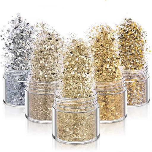 SensaBlissグリッター容器入りネイルパーツキラキラネイルアートラメグリッターラメパウダーネイルパウダースパンコール顔飾り/ヘア飾りレジンパーツ工芸品手芸...