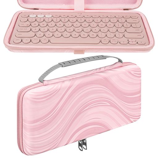 乐天商城 - TOCCOOLキーボードトラベルケース、ハードシェル保護ケース、ロジクールLogicoolPebbleKeys2K380s/ロジクールLogicoolK380対応(ピンク)