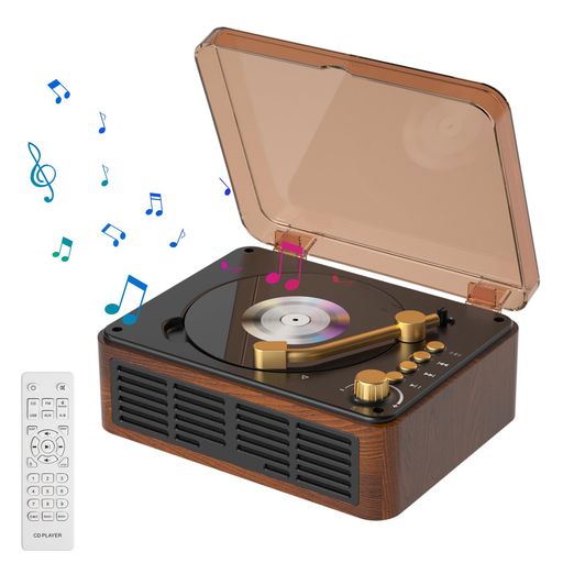 卓上インテリア cdプレーヤー 「Bluetoothv5.0を搭載し、受信も発信も対応」多くのCDプレーヤーより、本製品がBluetooth5.0技術を採用して受信も送信もでき、Bluetooth搭載のスマホ、PCなどデバイス以外、Bluetoothイヤホン、Bluetoothスピーカーにも接続可能で、いつどこでも楽しめます。 「多くの機能があり、一機多用のCDプレーヤー」本製品は様々なお客様の需要に応えます。まず、AUXとSPDIF機能を搭載しており、車内オーディオなど外部のオーディオデバイスに出力することができる以外、完全なデジタルの状態のままオーディオ信号を送ることができ、高音質で確実にデータ転送することができます。また、搭載したFMラジオ機能は76.0MHzから108.0MHzの広い周波数を受信するので、高品質な音声伝送が可能なため、音楽の詳細な表現や豊かな音響を楽しむことができます。その他、USBの再生もサーポートので、CDの曲だけではなく、他の曲も聞くことができます 注意:1、USBモードで本製品はFAT16/FAT32のUSBだけに対応します。NTFSに対応しません。