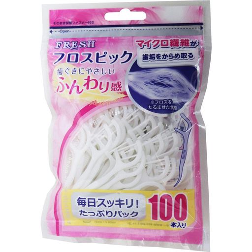 Rakuten - デンタルプロフレッシュフロスピック100本入ふんわり100個(x1)