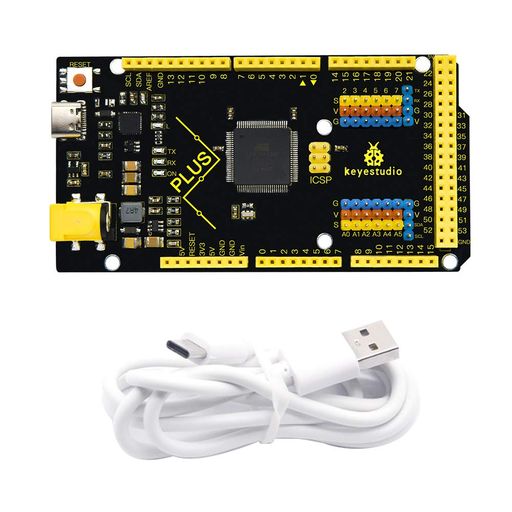 KEYESTUDIO 5V MEGA 2560 R3 PLUS マイコン ボード TYPE-C USB ケーブル スターターキット FOR ARDUINO アルドゥイーノ アルデュイーノ アルディーノ1.5A出力