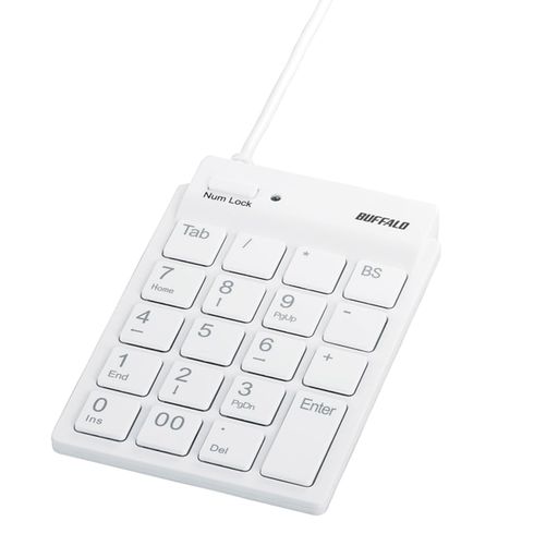 ●機能とデザインを兼ね備えたテンキー ■対応機種:USBインターフェースを標準搭載したWindowsパソコン ■対応OS:Windows 10 / 8.1 / 8 / 7■インターフェース:USB2.0 ■キー配列:19キー■キーピッチ:19mm■キー入力方法:アイソレーションタイプ ■使用電源:USBバスパワー 5.0Vプラスマイナス5% ■ケーブル長:約80cm ■外形寸法(幅x高さx奥行):84x12x126mm(突起部、ケーブル含まず)■質量:約115g ■パッケージ寸法(幅x高さx奥行):130x30x230mm■パッケージ質量:約140g ■動作環境:温度-10°C~60°C、湿度20%~85%(結露なきこと) ■製品構成:本体、マニュアル/保証書