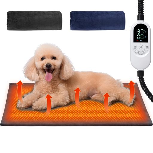 Angelpetペット用ホットカーペット【ペット専門家監修】30°C~60°C温度調節14段階タイマー機能ペット用..