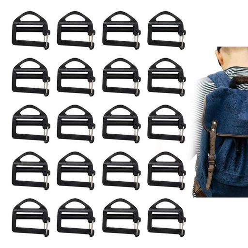 [Kazeori] プラスチック製バックル付き25mmのショルダーストラップ ウェビングバックル アジャスター 軽量 アジャスター セット リュック バッグ アウトドア用 固定 多機能 キャンプ用品 補…