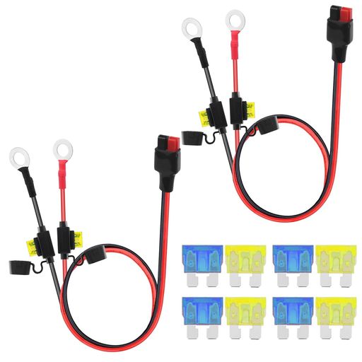 ✅【製品標準仕様】 45A Andersonプラグケーブル長さ:60cm、10AWG UL1015認定ケーブル、柔らかく柔軟で曲げやすい。ワイヤーは錫メッキ銅製で、空気との接触による酸化を防ぎ、より耐久性があります。定格電圧:600V、使用環境温度:-20°C〜105°C。 ✅【リング クランプ コネクタ】 バッテリにネジで取り付けられるリング ケーブルで、充電器や DC ソケットなどに挿入するためのインターフェイスを提供します。 ✅【ポータブルで使用可能】リングコネクタを使用すると、有線バッテリーを直接接続でき、使用と取り付けが簡単です。これは、特に複数のプロジェクト間で頻繁に充電器を変更する必要がある場合に便利です。 ✅【ご注意ください】ケーブルの一端は錫メッキのリング クランプで、もう一端は 45 アンペアのアンダーソン コネクタです。コネクタは 2 つの方法で取り付けられます。1 つはデフォルトで水平に積み重ねられ、もう 1 つは垂直に積み重ねられます。赤/黒のスタッキングは標準配置 (横並び)。