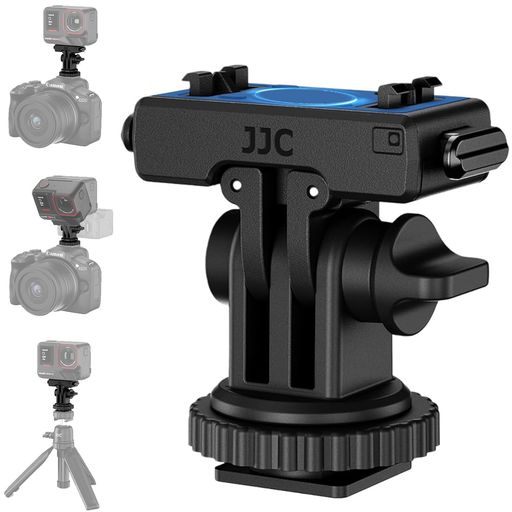 【対応機種】Insta360 X6 X5 X4 AIR ACE PRO 2 ACE PRO ACE専用。カメラにぴったりフィットします。ご注意:ゴムパッドを厚くしたため、カメラに取り付けた後、再度押し込んでください。使用する前にカメラにしっかり固定するかどうかご確認をお願いいたします。 【磁気マウント+コールドシューデザイン】磁気マウントコールドシューのデザインで、カメラホットシューに取付できますし、2本爪対応する撮影機材にも取付できます。1コールドシューがあるので、カメラホットシューに直接取付できます。アクションカメラをカメラに装備してカメラのディスプレイとして利用する際に便利です。 【180°自由調整&amp;横縦撮影可能】180°前後調節可能です。ロックノブによるスマホホルダーの角度を自由調整します。アクションカメラの側面&amp;底面両方取り付け可能なので、横縦撮影できます。 【マグネット式、1/4ネジ穴付き&amp;折り畳み可能】1強力なマグネットを内蔵してアクションカメラがしっかりと固定できます。その同時に、マグネットマウントがクイックリリースできるし、一秒装着もできます。